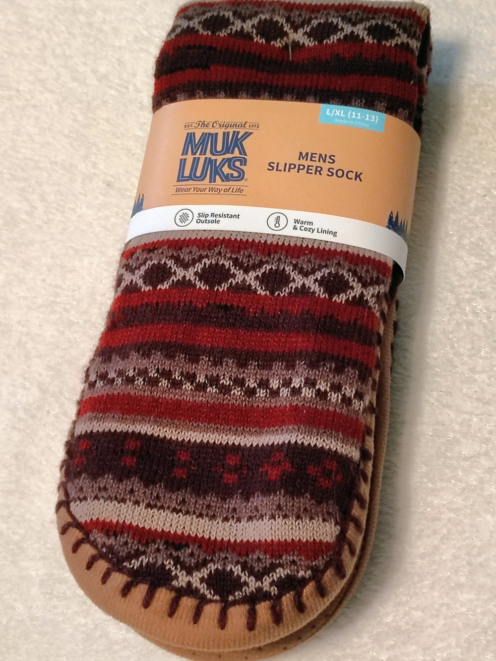 NWT- L/XL Muk Luks Men’s Slipper Socks